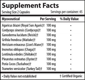 Immune defense supplement facts